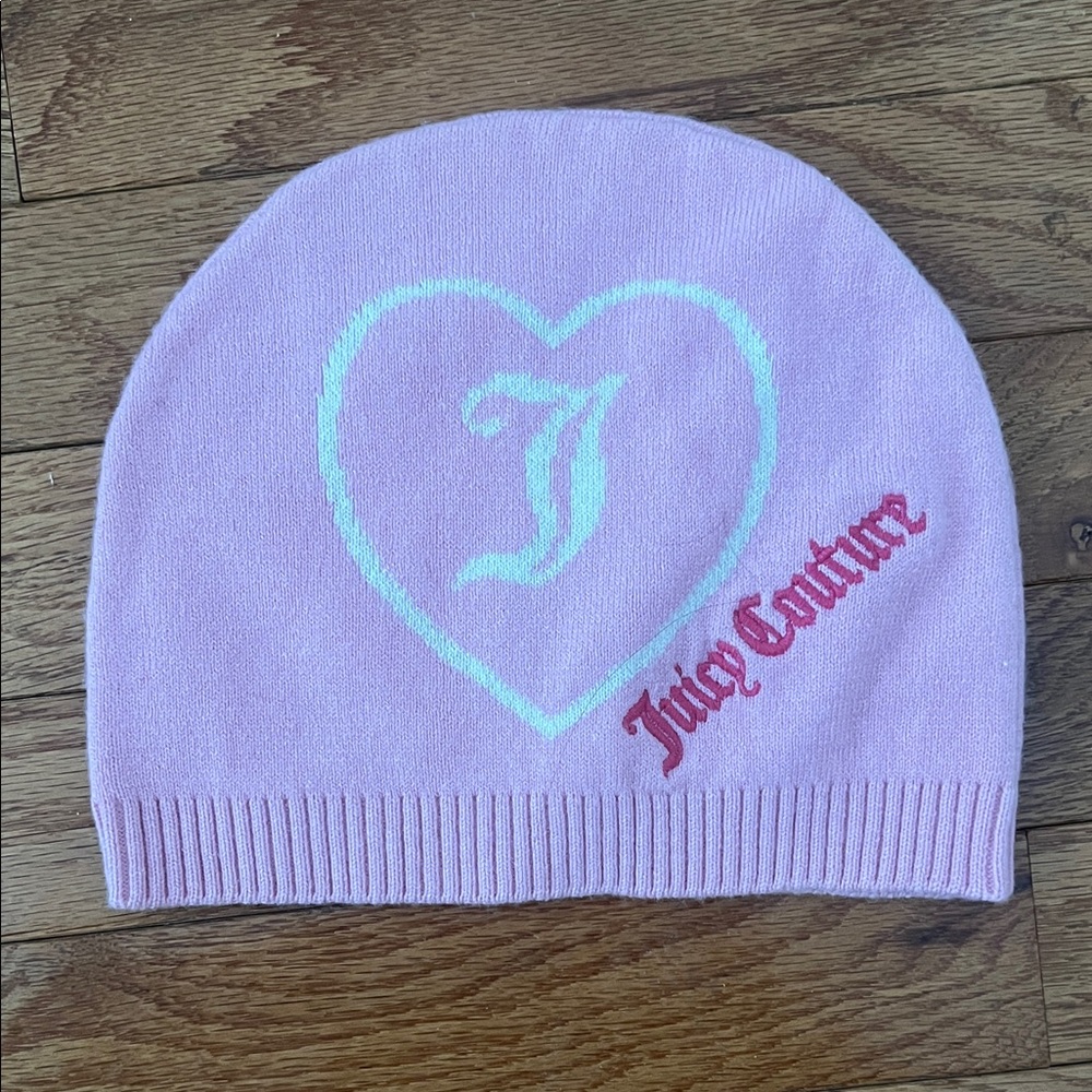 Juicy Couture Light Pink Heart Beanie